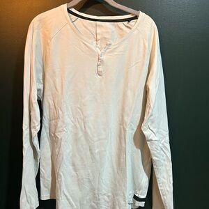 Alphalete Men's Cream Long Sleeve Shirt